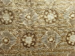 アンティーク　菱に連珠模様織り出し本場村山泥大島紬着物